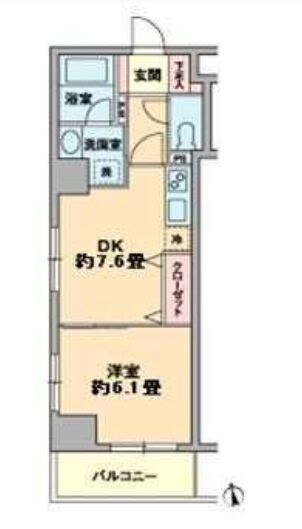 カスタリア新富町の物件間取画像