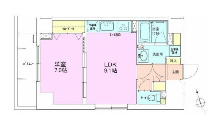 銀座レジデンス参番館の物件間取画像
