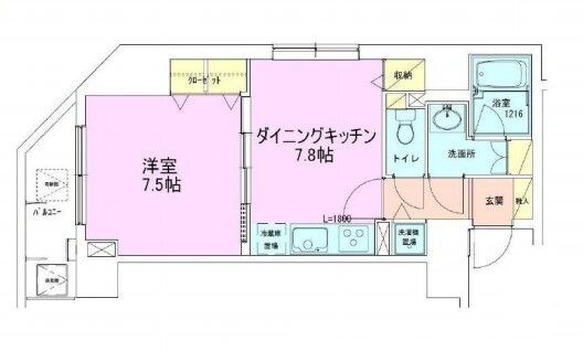 銀座レジデンス参番館の物件間取画像
