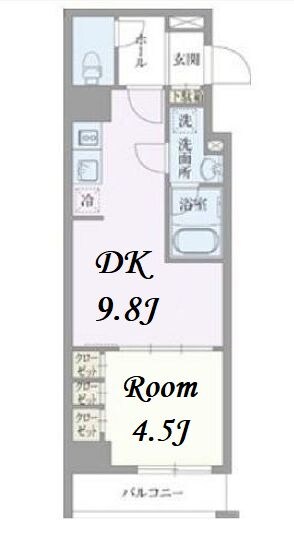 ベルエスパス箱崎の物件間取画像