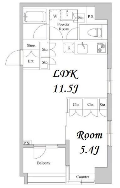 ドゥーエ日本橋浜町の物件間取画像
