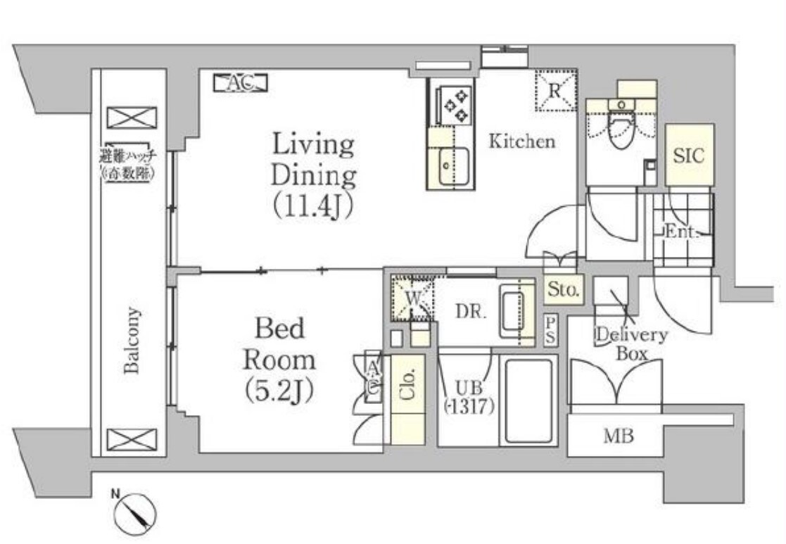 メゾンカルム日本橋馬喰町の物件間取画像