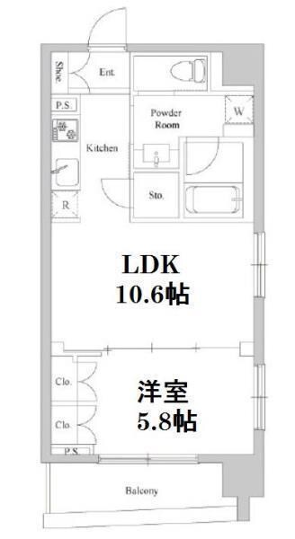 ドゥーエ日本橋浜町の物件間取画像