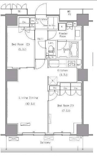 パークアクシス豊洲の物件間取画像