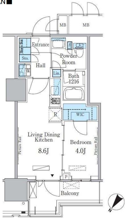 晴海フラッグ ポートビレッジ A棟(HARUMI FLAG)の物件間取画像
