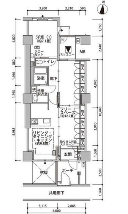 東雲キャナルコートCODAN21号棟 の物件間取画像