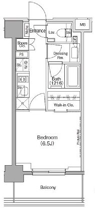 ザ・パークハビオ月島フロントの物件間取画像