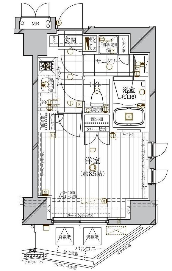 レガリス木場ステーションフロントの物件間取画像