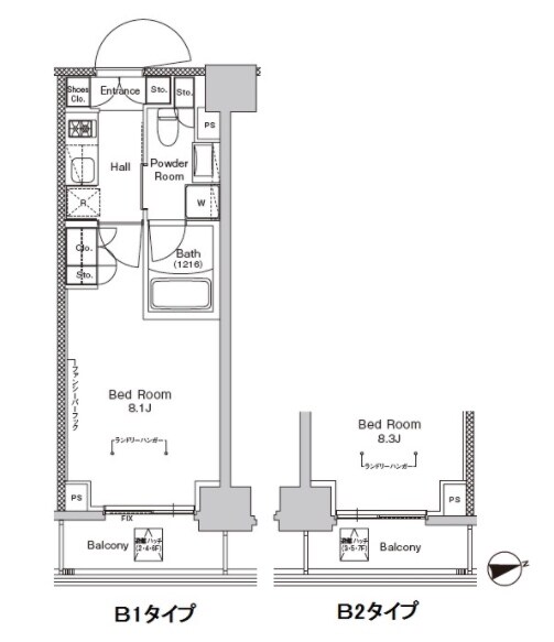プラウドフラット門前仲町Vの物件間取画像