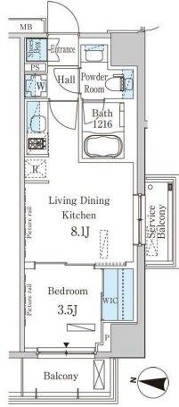 パークアクシス木場キャナルウエストの物件間取画像