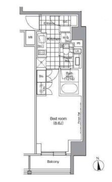 パークハビオ門前仲町の物件間取画像