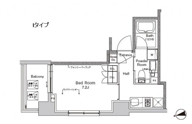 プラウドフラット門前仲町Vの物件間取画像