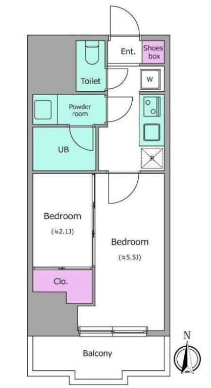 ドゥーエ亀戸IIIの物件間取画像