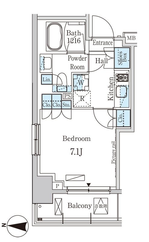 パークアクシス錦糸町ウエストの物件間取画像