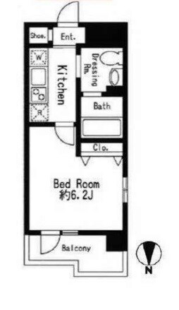 ドゥーエ西大島IIの物件間取画像