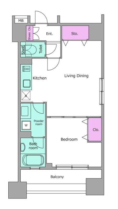 レジディア芝大門IIの物件間取画像