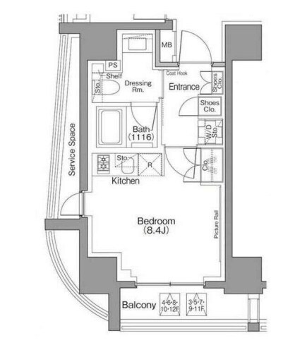 ザ・パークハビオSOHO南青山の物件間取画像