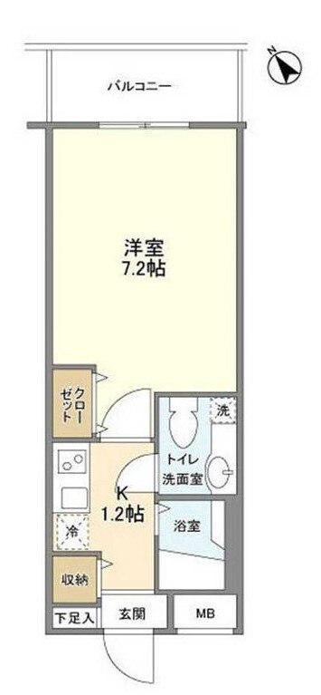 ミリアレジデンス赤坂の物件間取画像