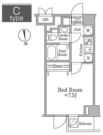 レジディア西小山の物件間取画像