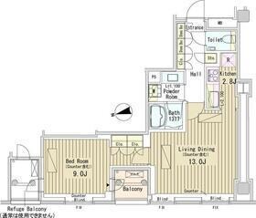 パークアクシス御成門の物件間取画像