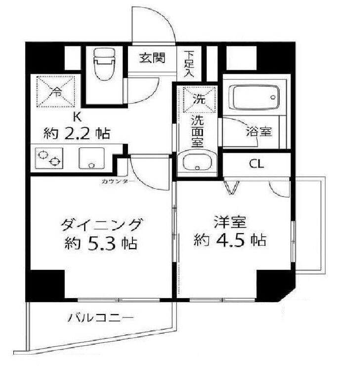 デュオステージ白金高輪(DuoStage白金高輪)の物件間取画像