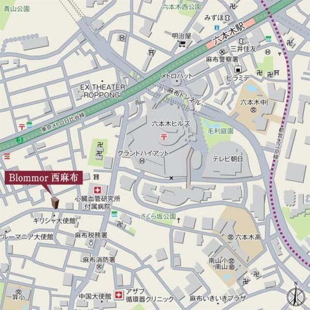 ブロンモール西麻布(Blommor西麻布)の物件内観写真