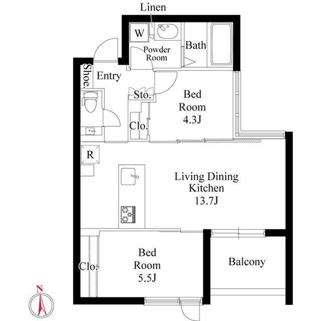 グランパセオ西麻布の物件間取画像