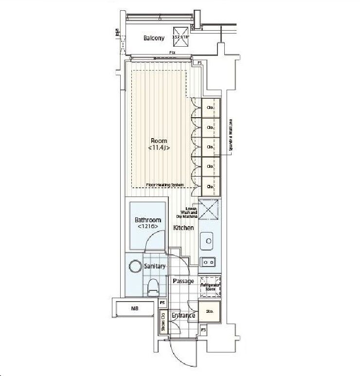 カスタリア麻布十番IIの物件間取画像