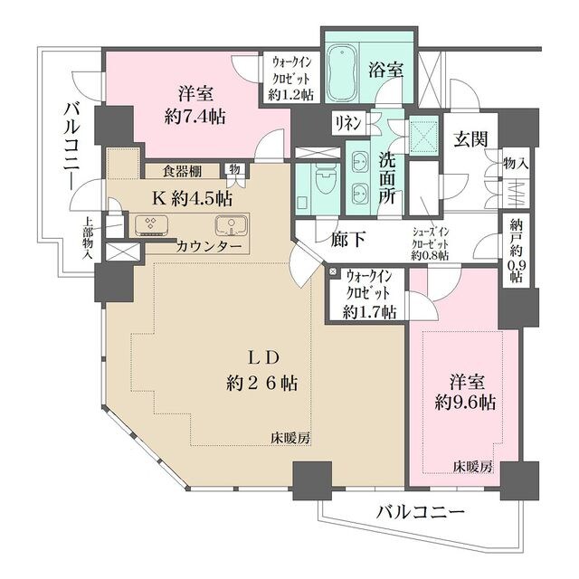 ザ・パークハウス三田ガーデン レジデンス&タワーの物件間取画像