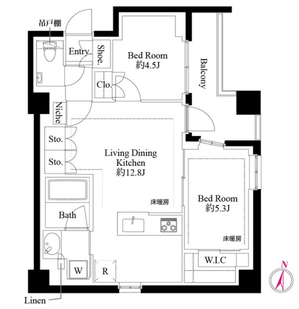 343レジデンス品川(オープンレジデンシア)の物件間取画像
