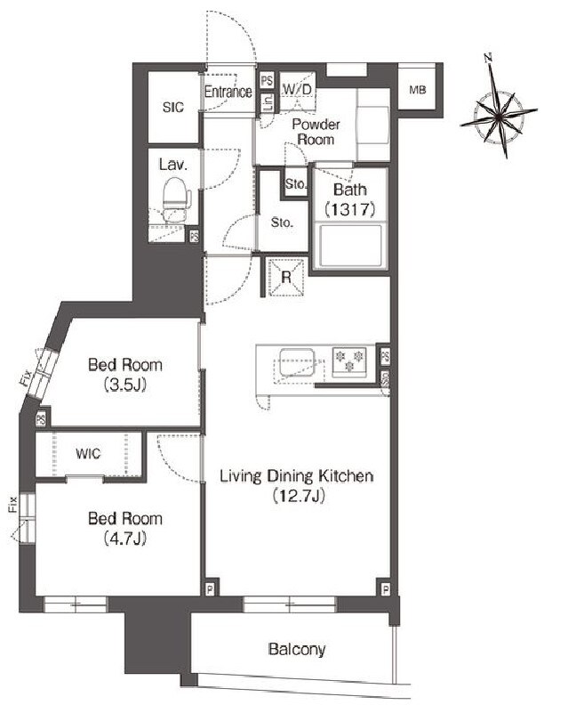 コンフォリア東上野の物件間取画像