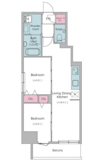 ドゥーエ入谷Iの物件間取画像