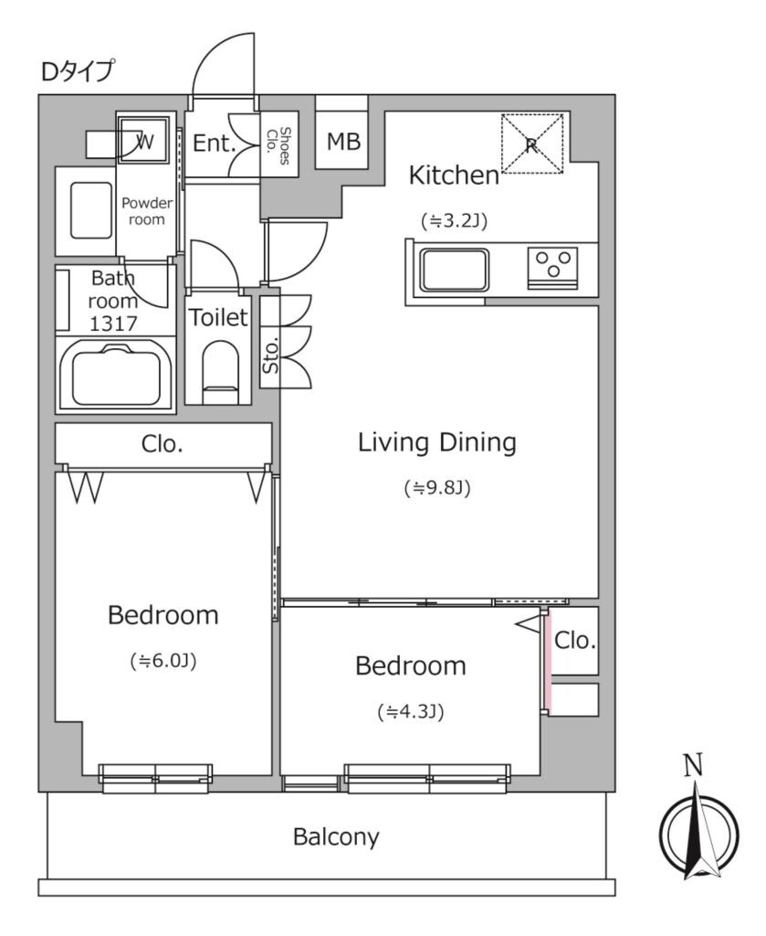 ドゥーエ南千住の物件間取画像