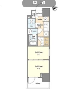 ヴィラクレール浅草の物件間取画像
