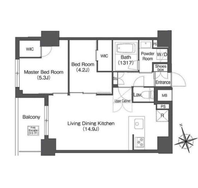 コンフォリア日暮里の物件間取画像