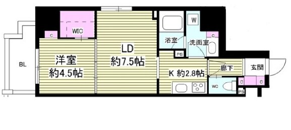ミリアレジデンス根岸柳通りの物件間取画像