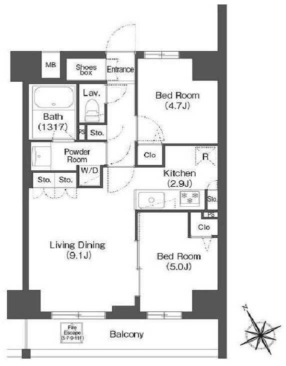 コンフォリア・リヴ根岸二丁目の物件間取画像