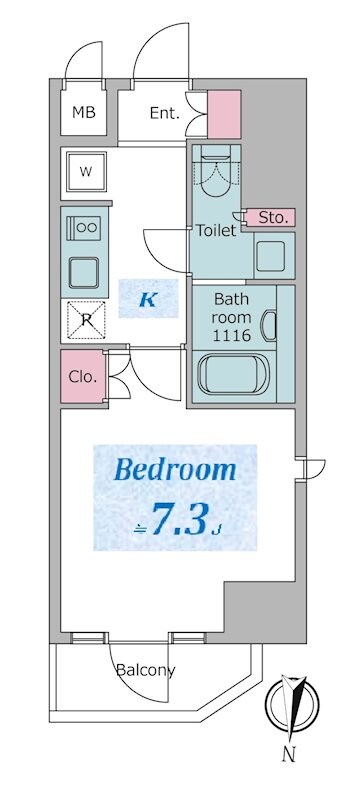 ドゥーエ日暮里の物件間取画像