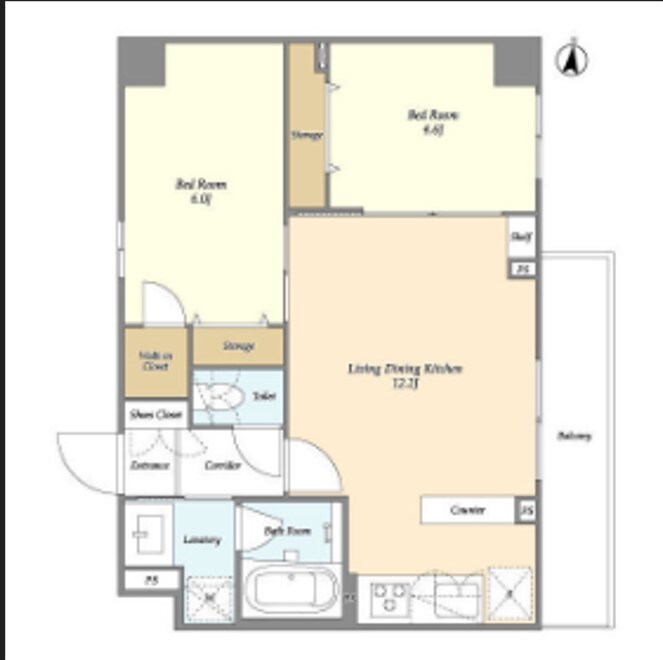 CREATIF日暮里の物件間取画像