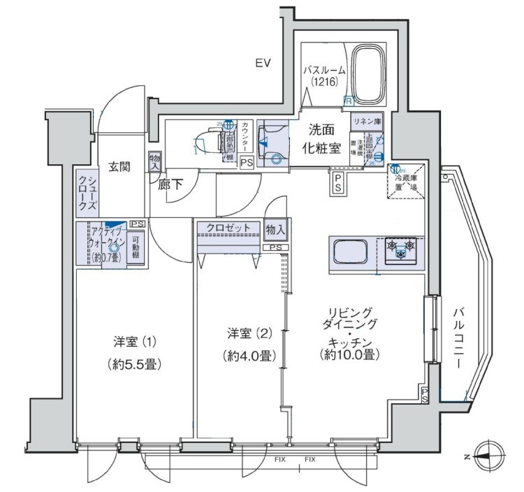 オーキッドレジデンス三ノ輪の物件間取画像
