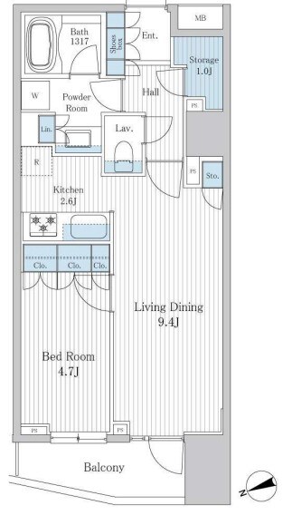 クオリア千代田御茶ノ水の物件間取画像