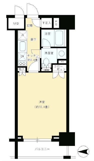 パークキューブ神田の物件間取画像