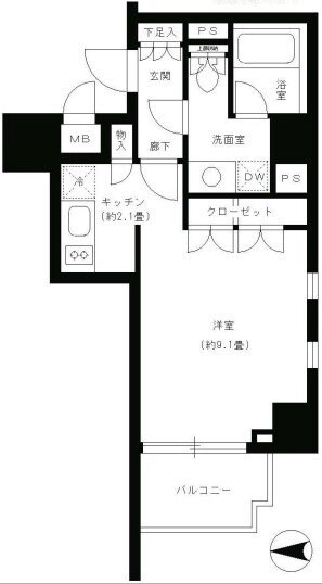 パークキューブ神田の物件間取画像