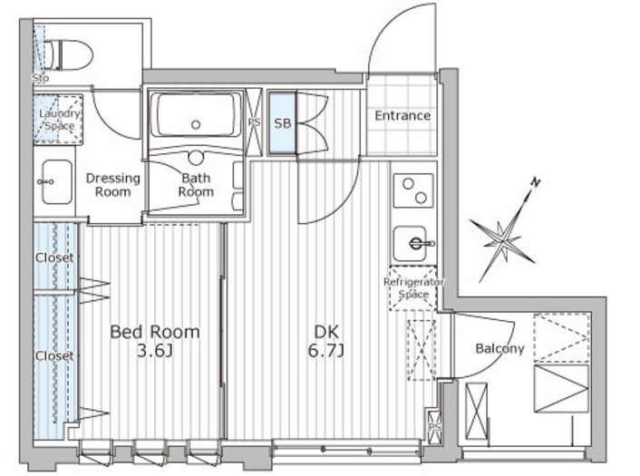 グランクリュ若松町の物件間取画像