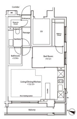 カスタリア新宿夏目坂の物件間取画像