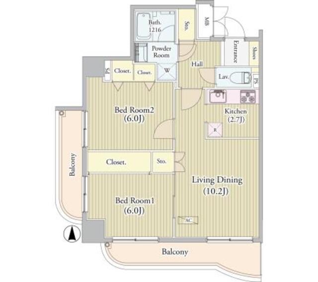センテニアルタワーの物件間取画像