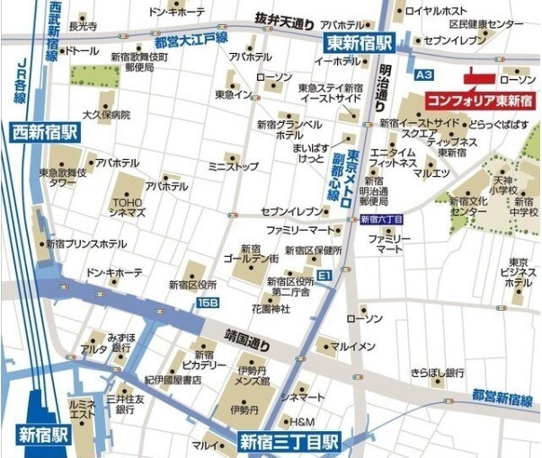 コンフォリア東新宿の物件内観写真