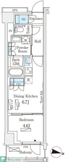 ロイヤルパークス赤羽サウスの物件間取画像