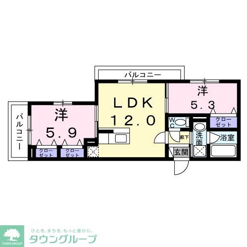 ヴィレッジ キールの物件間取画像