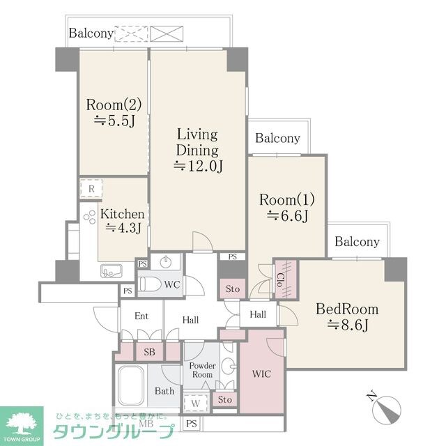 小石川パークタワーの物件間取画像